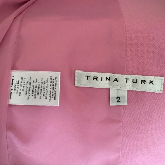 Trina Turk Pink Blazer Size 2 - Picture 12 of 14